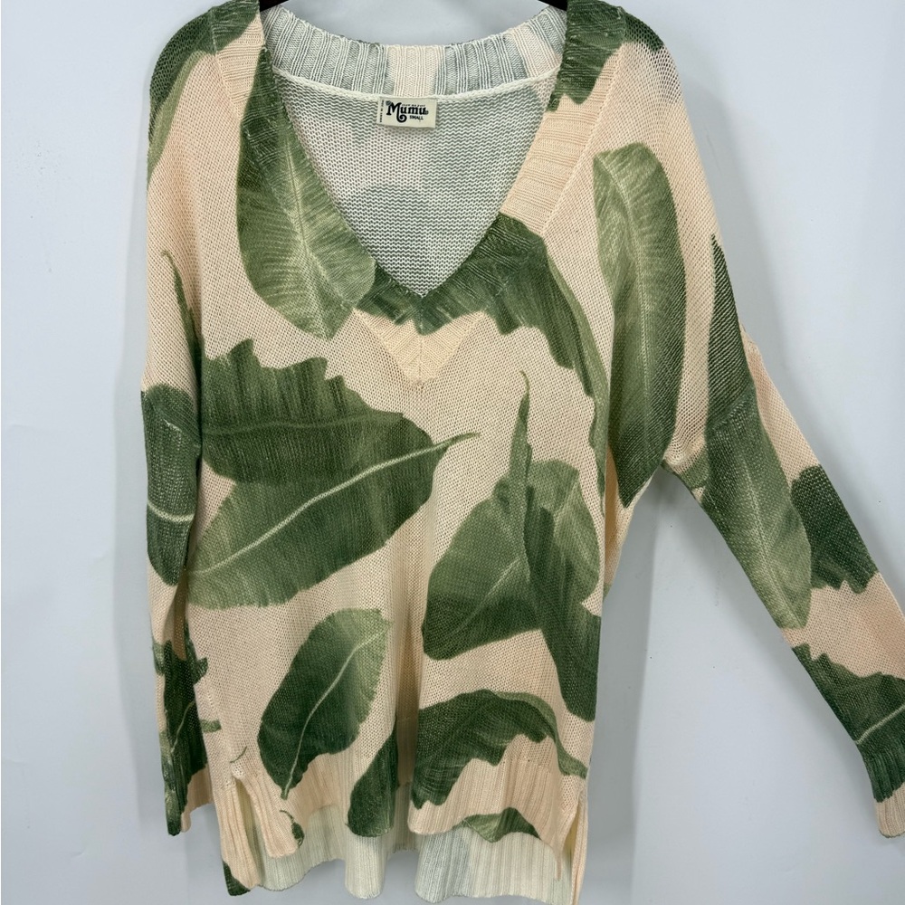 Show Me Your Mumu Cliffside Sweater in the Queen Palms Knit S